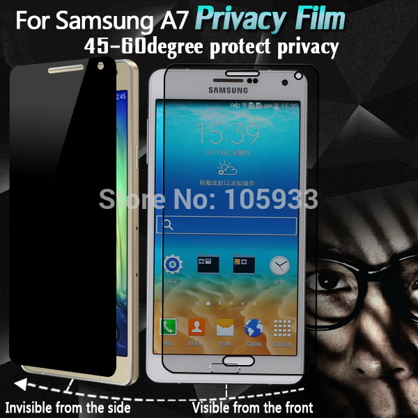 Ｚ  A7 Ƽ  ũ    ȣ ȭ filmretail Ű 2PCS / Ʈ   ȣ ȭ ȣ/Privacy screen protector for Samsung Galaxy A7 anti-spy screen guard